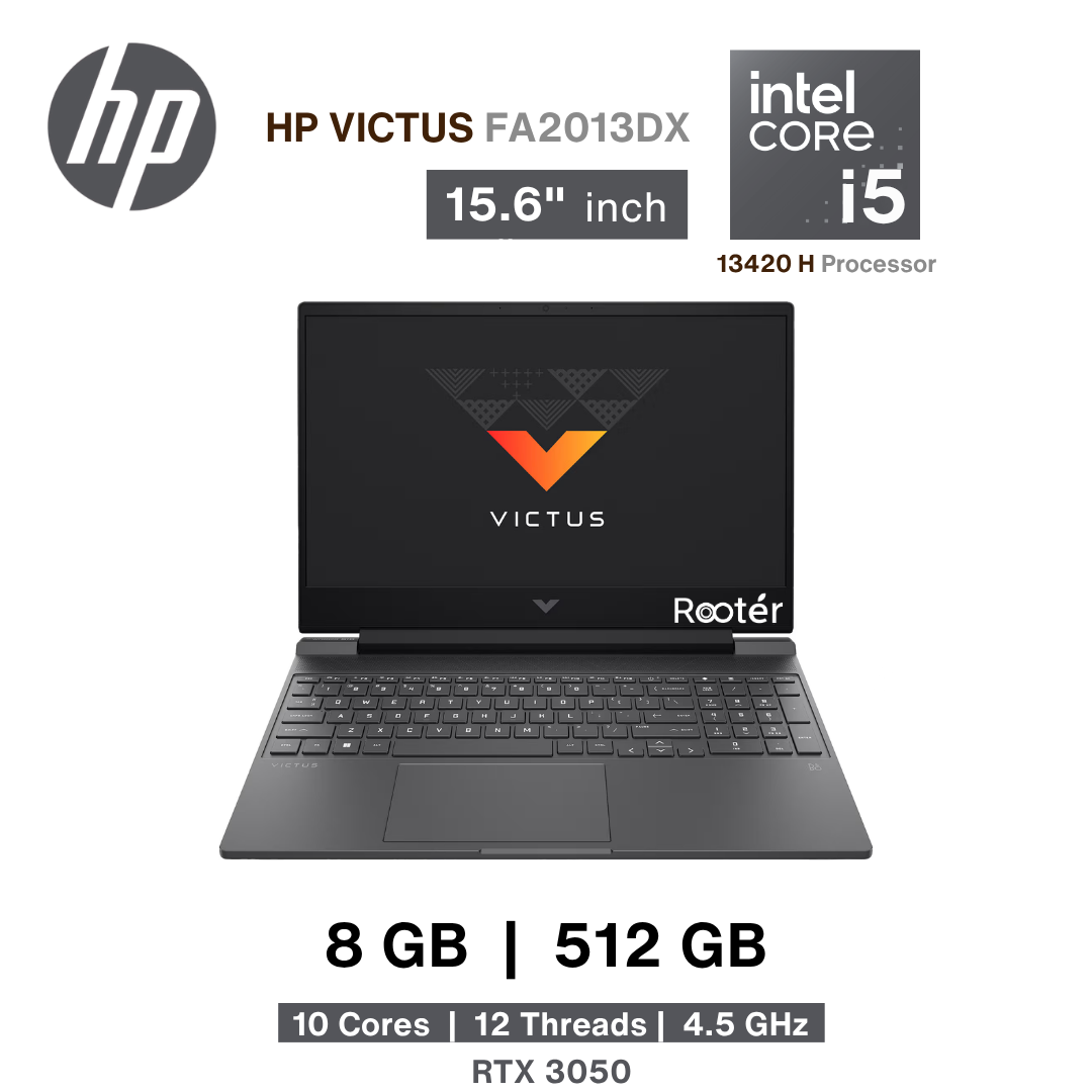 HP Victus 15 FA2013DX Gaming Laptop – Intel Core i5-13420H | 8GB RAM | 512GB SSD | NVIDIA GeForce RTX 3050