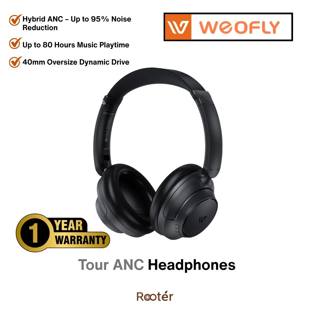 Weofly Tour ANC Headphones | Hybrid ANC | 80H Playtime
