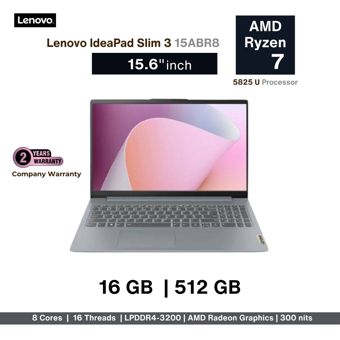 Lenovo IdeaPad Slim 3 15ABR8 Ryzen 7 | 16GB RAM | 512GB SSD