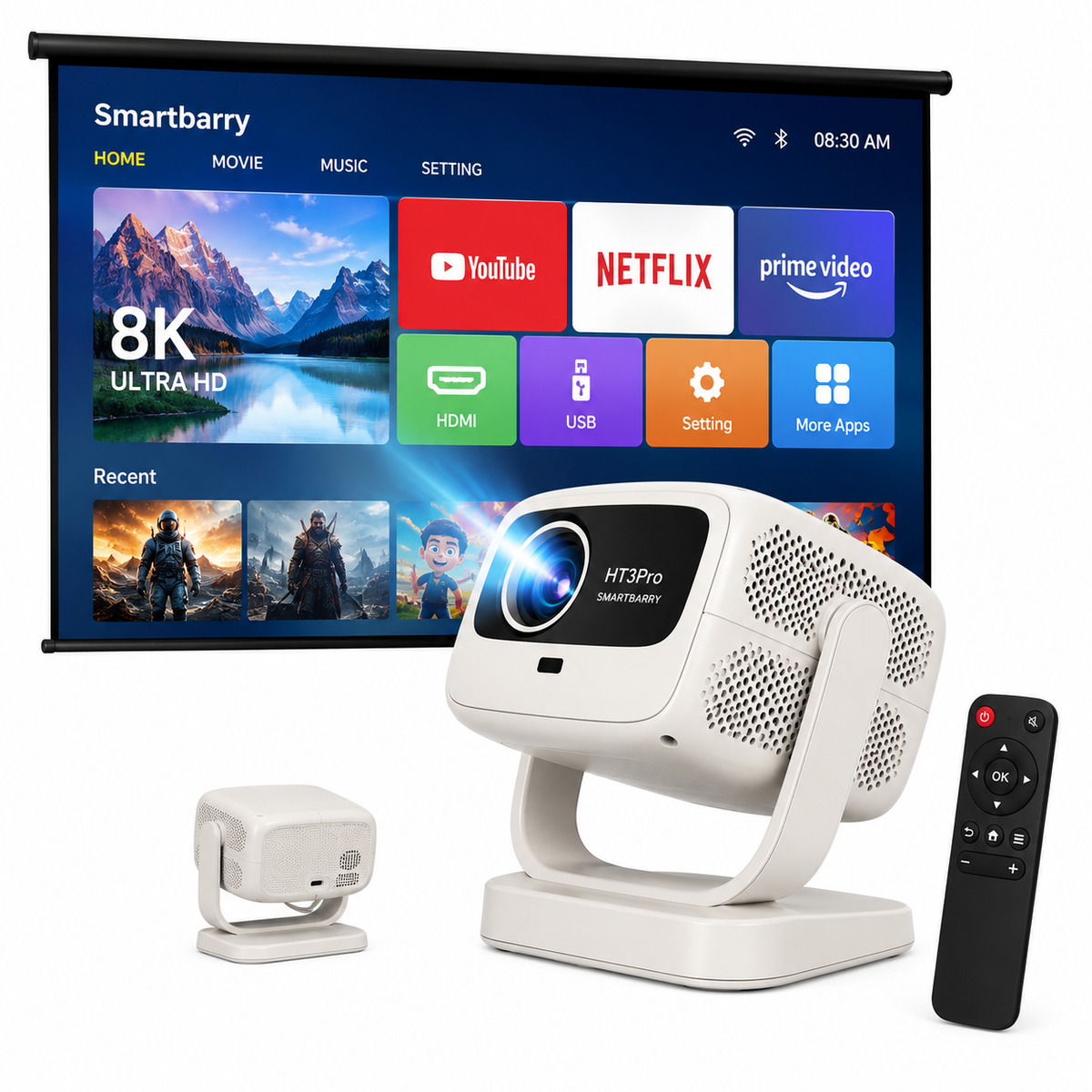 Projector HT3 Pro Smartbarry 8K
