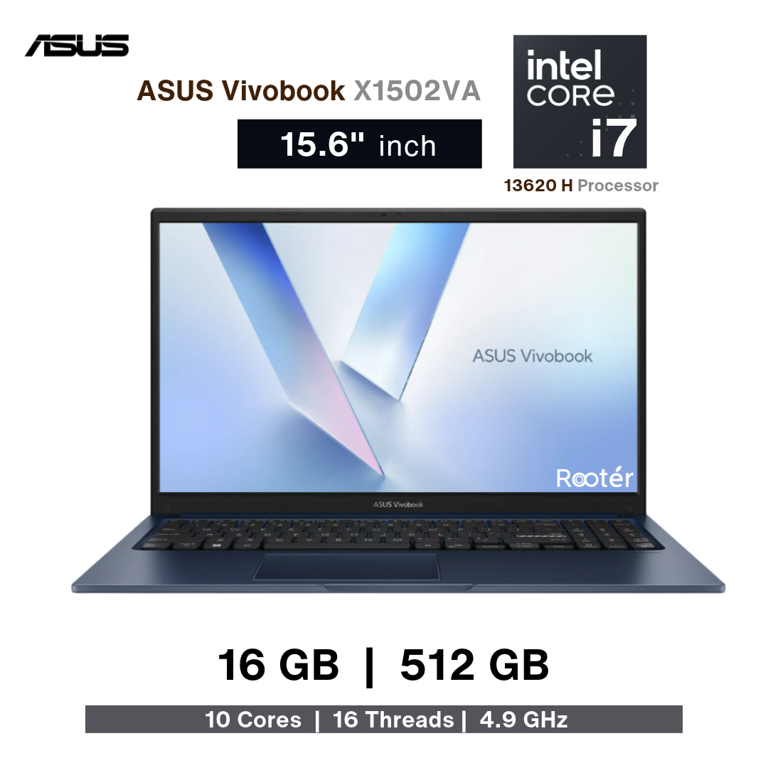ASUS Vivobook X1502VA | Intel Core i7 | 13620 H Processor | 16GB | 512 GB SSD | 15.6"