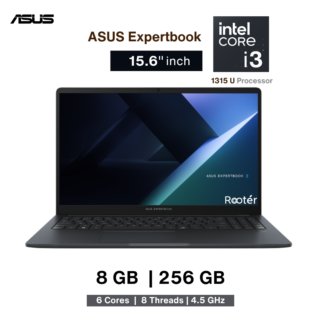 ASUS ExpertBook – Intel Core i3 1315U processor | 8GB DDR5 | 256GB SSD | 15.6″ FHD | Win 11