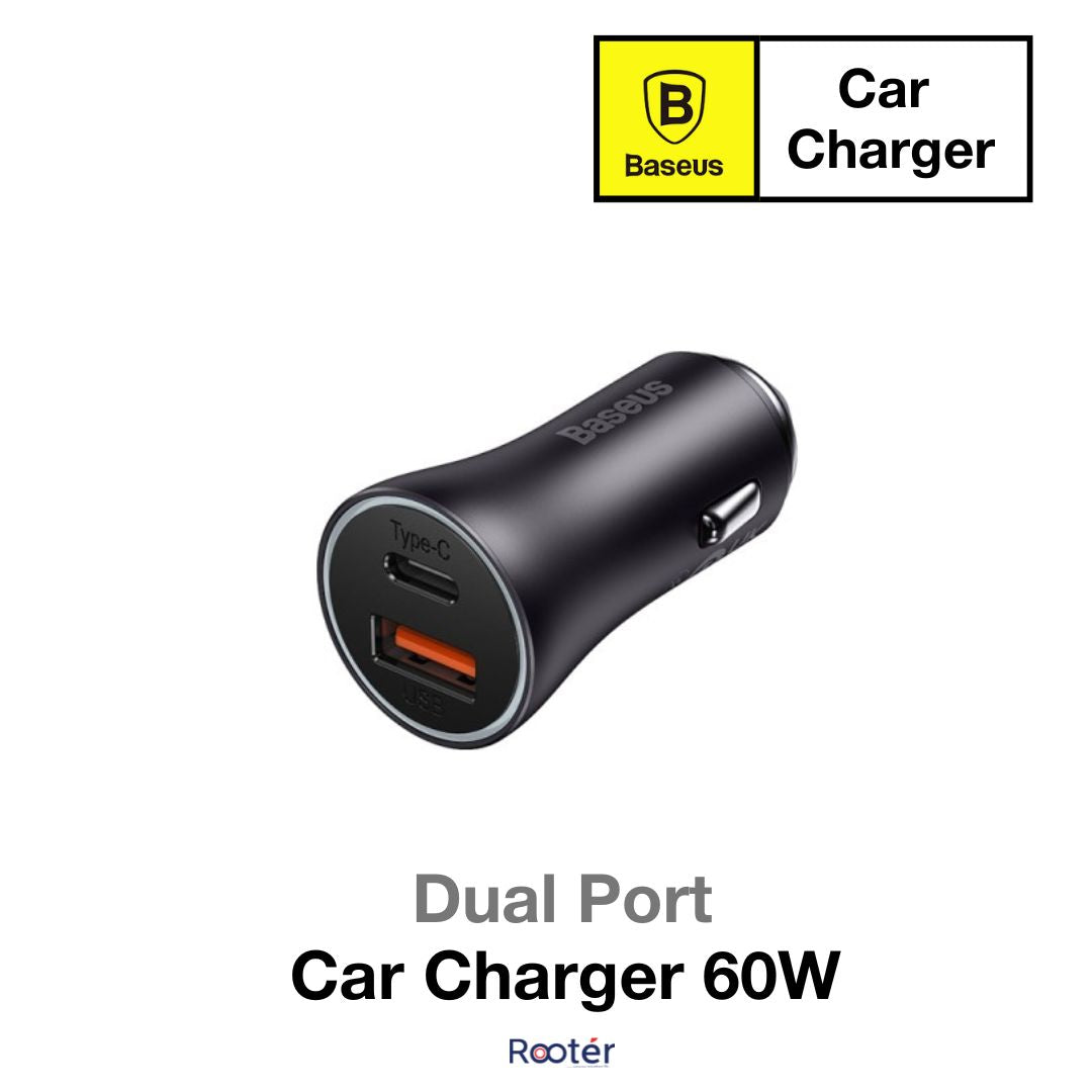 Baseus Dual Port Car Charger 60W