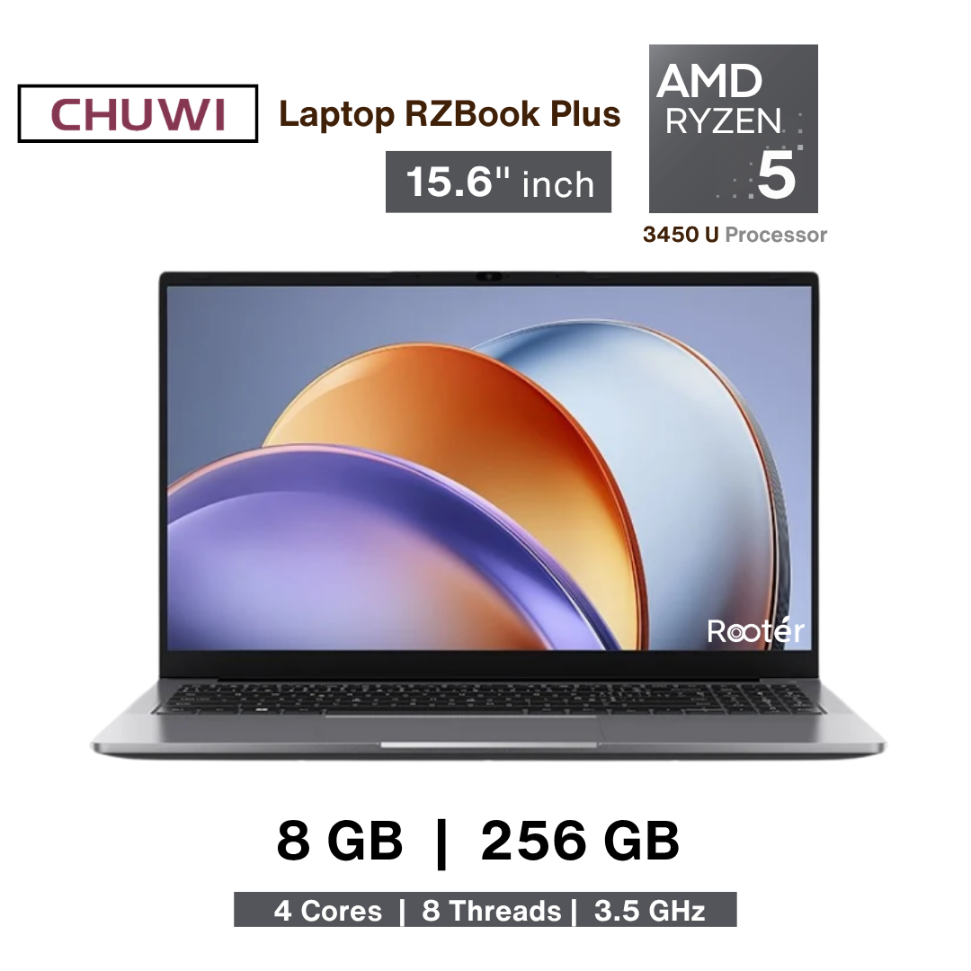 CHUWI RZBook Plus – AMD Ryzen 5 3450 U processor | 8GB DDR4 | 256GB SSD | 15.6″ FHD | Win 11 Pro