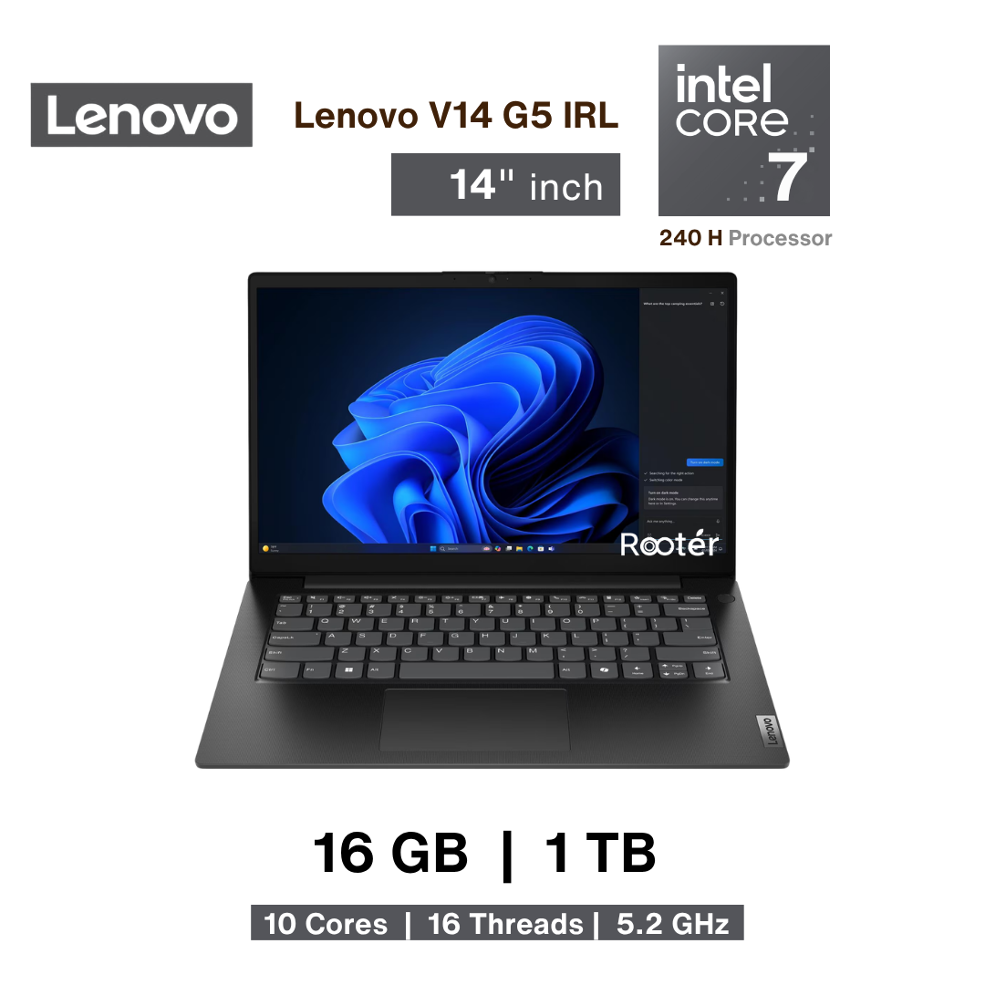 Lenovo V14 G5 – Intel Core 5 - 240H Processor | 16GB RAM | 1TB SSD | 14″ Full HD