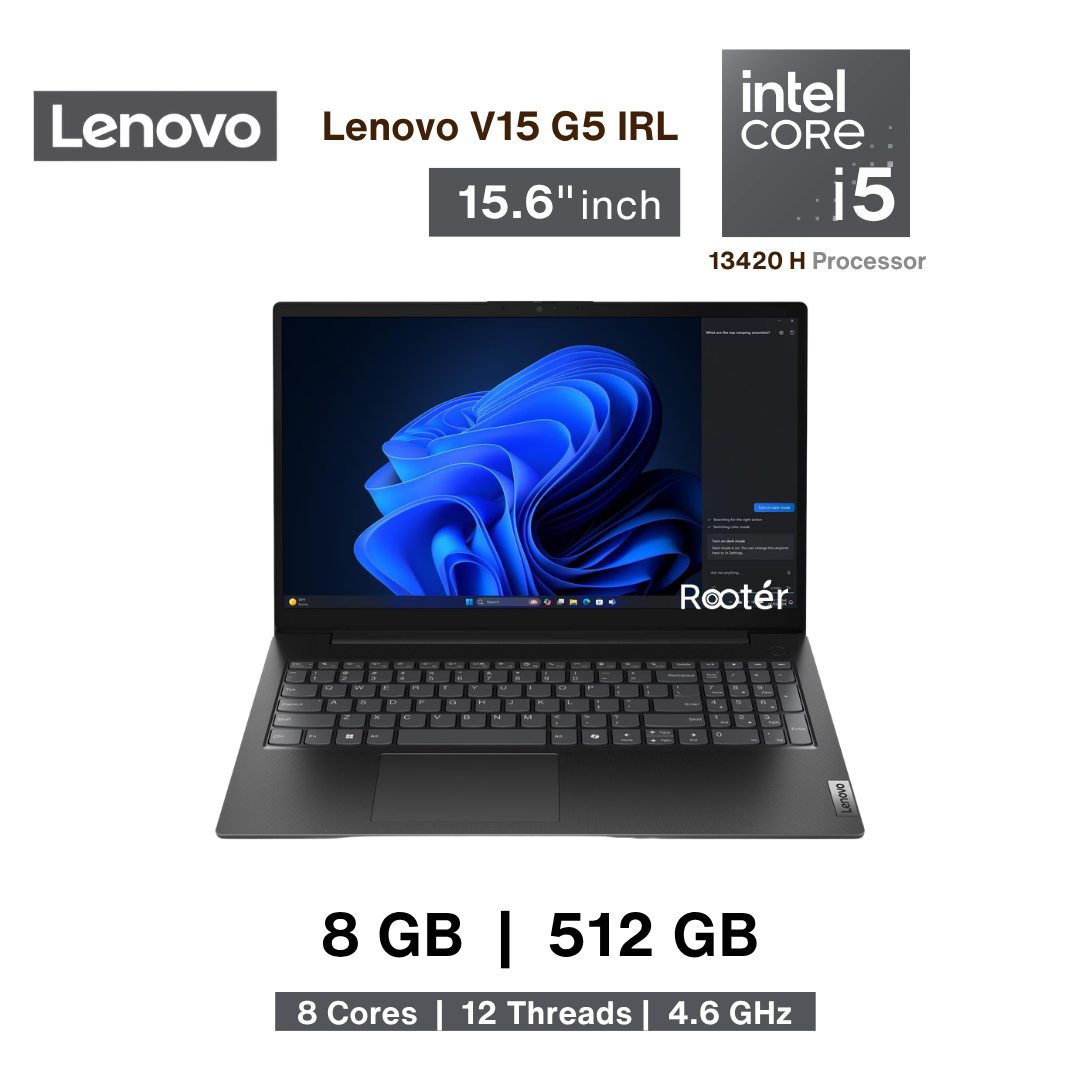Lenovo V15 G5 IRL – Intel Core i5-13420H | 8GB DDR5 | 512GB NVMe SSD | 15.6" Full HD