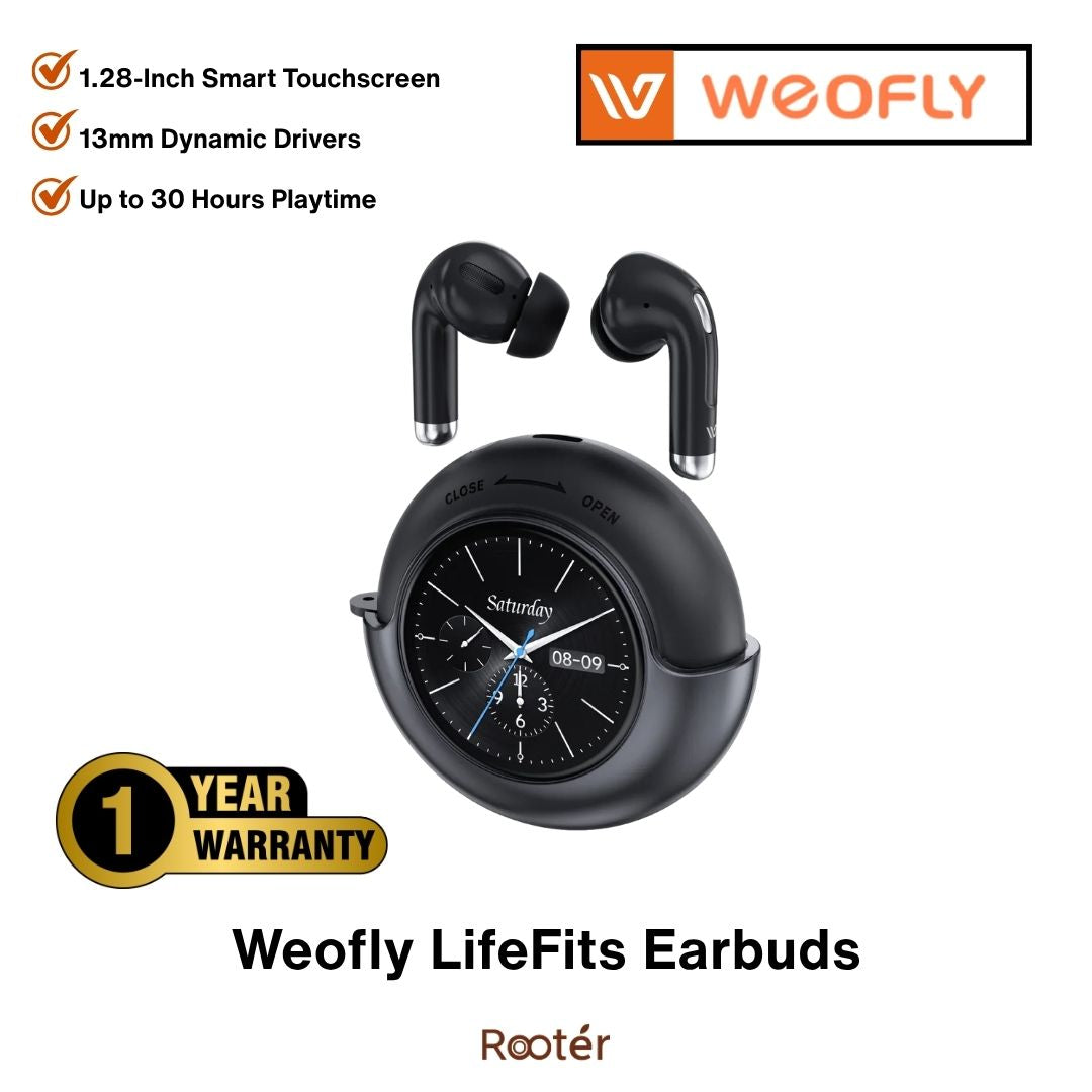 Weofly LifeFits Earbuds | 13mm Dynamic Driver | 30H Playtime