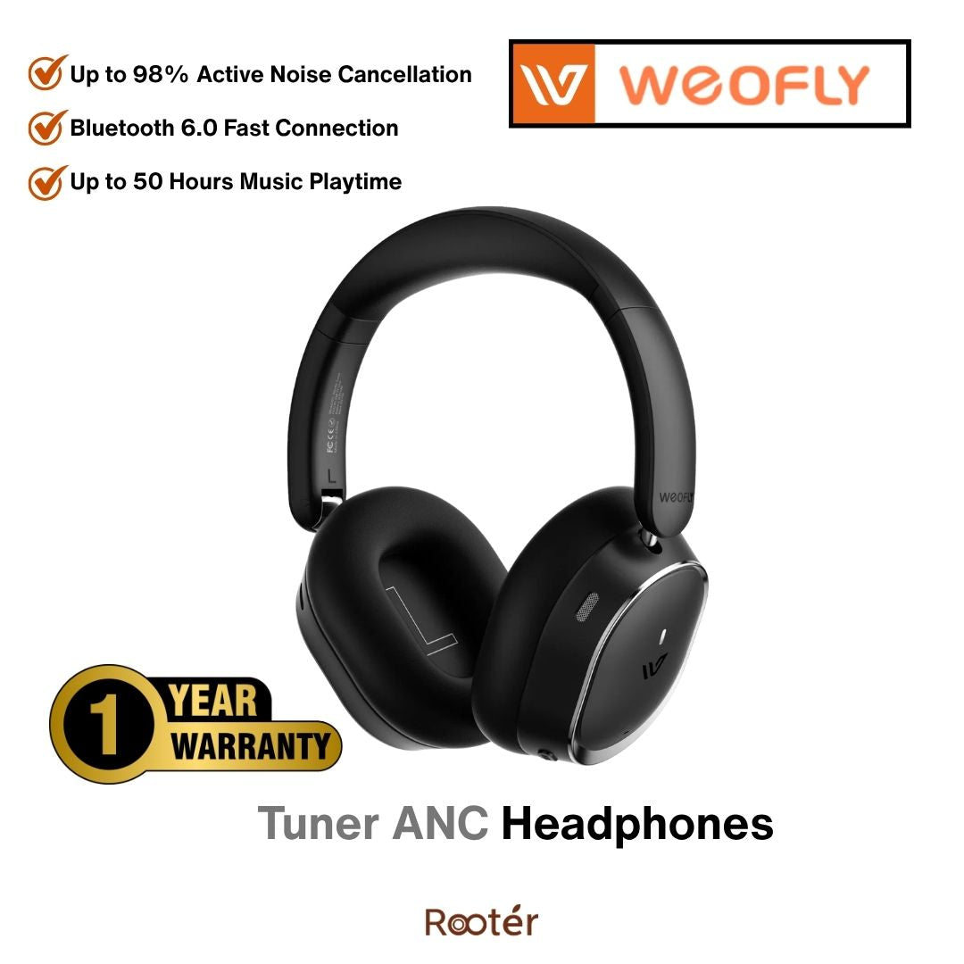 Weofly Tuner ANC Headphones | 98% Noise Reduction | Bluetooth 6.0